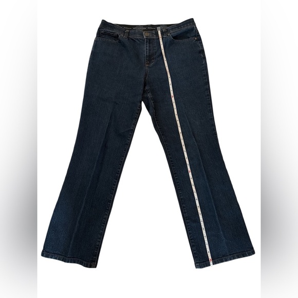 Style & Co Dark Wash Boot Cut Stretch Jeans Tummy Control Size 10S Curvy - Picture 3 of 10